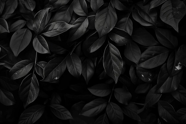 Es gibt ein Schwarz-Weiß-Foto von einem Bündel Blätter