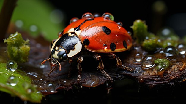 Es gibt eine Schüssel Himbeereis mit generativer Himbeere