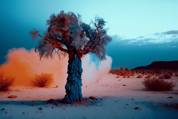 Es gibt einen Baum, der mitten in einer generativen Wüste in der Wüste steht