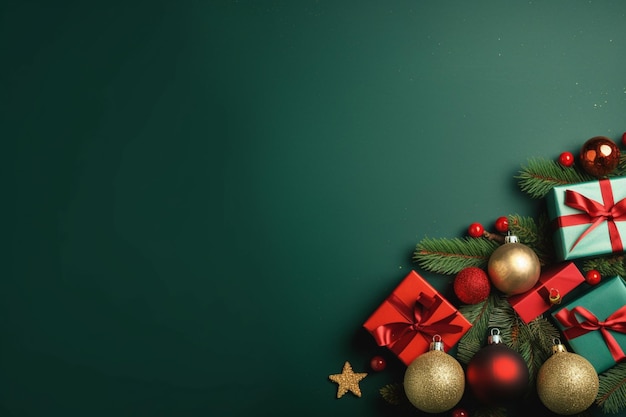 Es gibt einen Weihnachtsbaum mit Geschenken und Dekorationen darauf generative KI