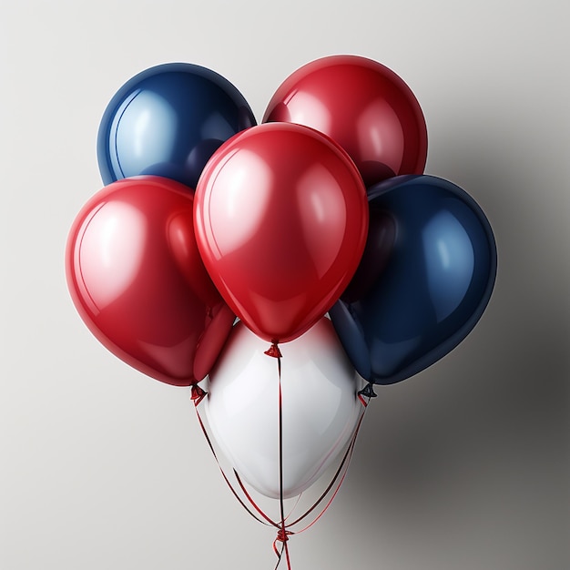 Es gibt viele Ballons, die rote generative KI haben