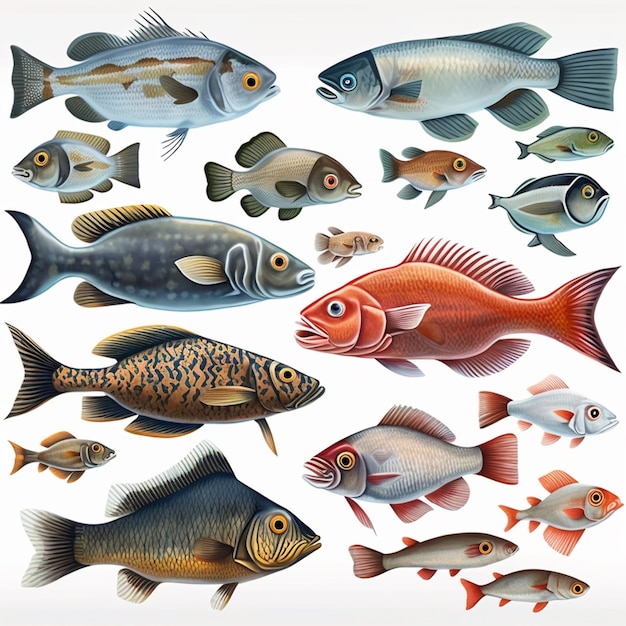 Es gibt viele verschiedene Arten von Fischen, die zu einer generativen Gruppe zusammengefasst werden