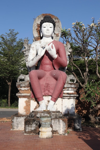 Esta es una hermosa estatua de Buda.