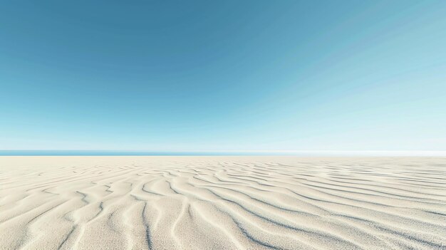 Foto esta es una hermosa imagen de paisaje de un vasto desierto con un cielo azul claro la arena es de un color dorado claro y el cielo es de un azul profundo