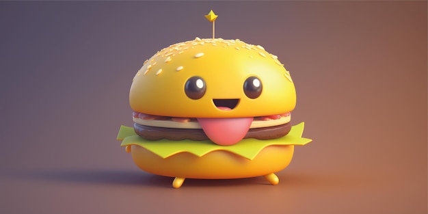 Es una ilustración animada de hamburguesas.