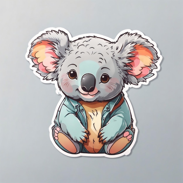 Es una pegatina de koala linda.