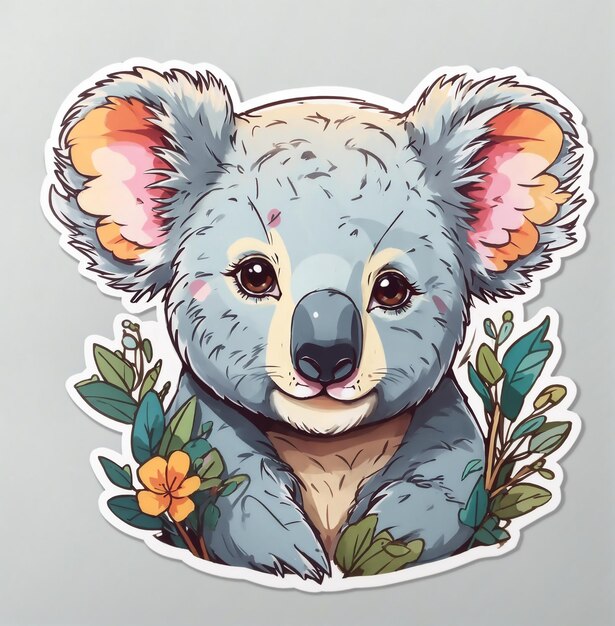 Es una pegatina de koala linda.