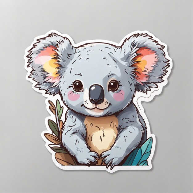 Es una pegatina de koala linda.