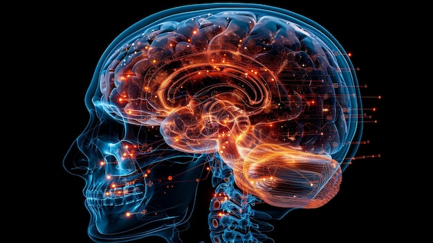 Esta es una resonancia magnética real de la cabeza y el cerebro el cerebro mostró hidrocefalia triventricular obstructiva esta es una imagen de fondo de la ciencia medicina y neurología