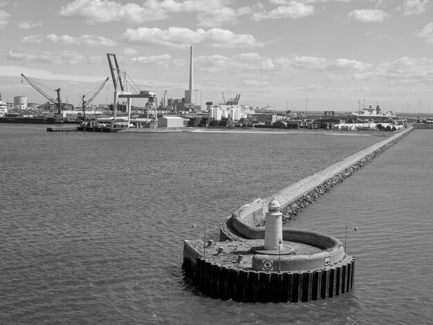 Esbjerg en el mar del Norte en Dinamarca