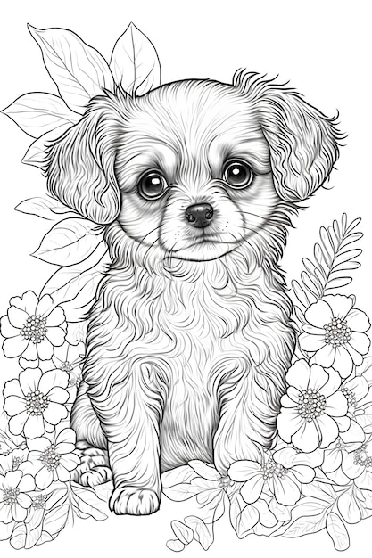 esboço de doodle animal para cachorro