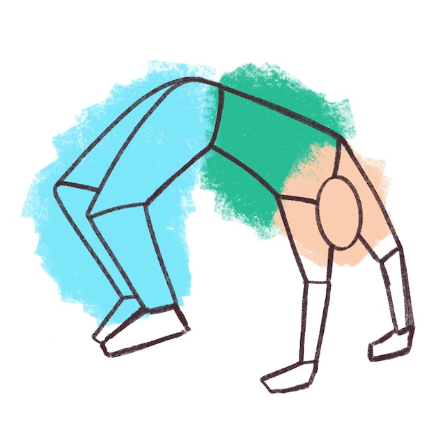Esboço de figuras femininas de uma figura feminina em estilo abstrato moderno