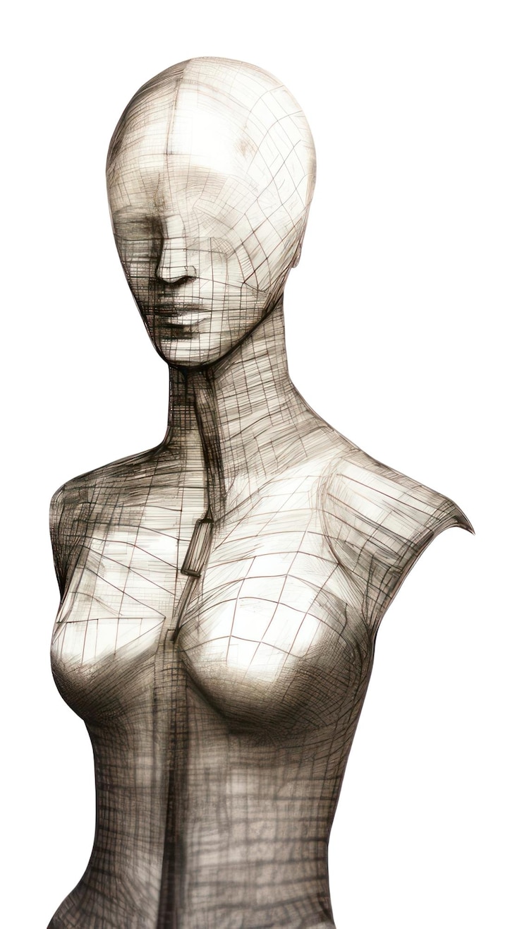 Foto esboço de manequim png desenhando fundo branco gerado por ia imagem de rawpixel