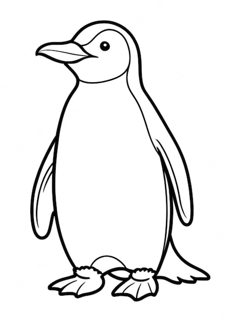 Esboço de um pinguim