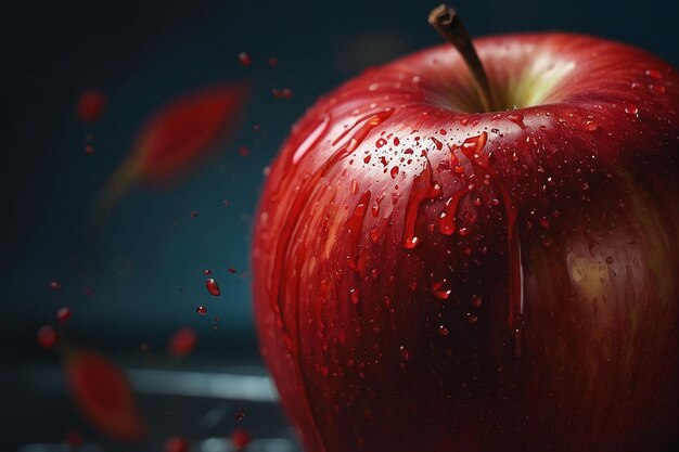 Esbozo de manzana roja inspirado en el arte moderno