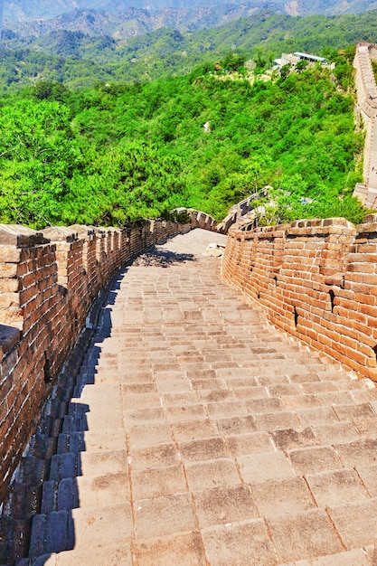 Foto escada de pedra da grande muralha da china, seção 