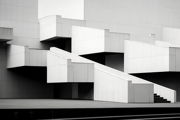 Escadas abstratas na arquitetura urbana moderna