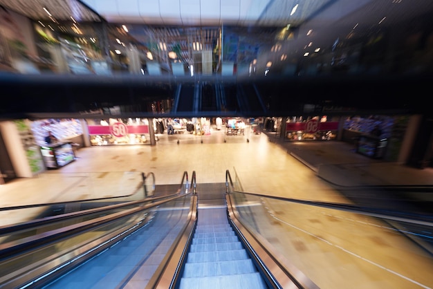 Escadas rolantes de centros comerciais