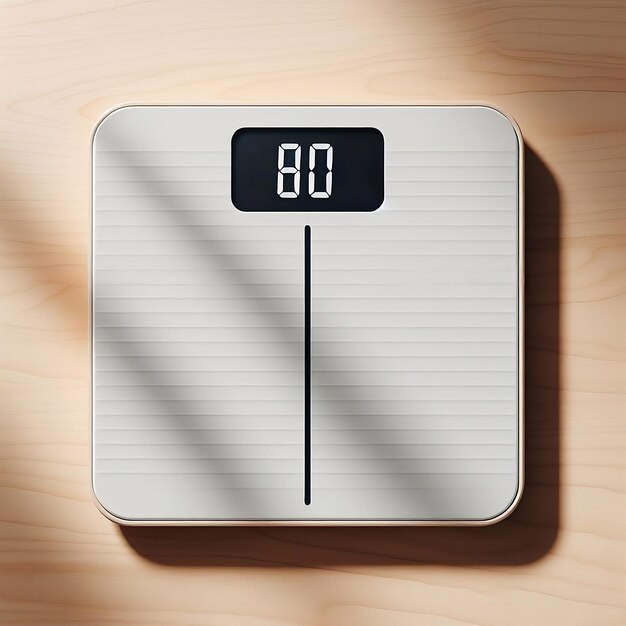 Foto escala digital de peso corporal