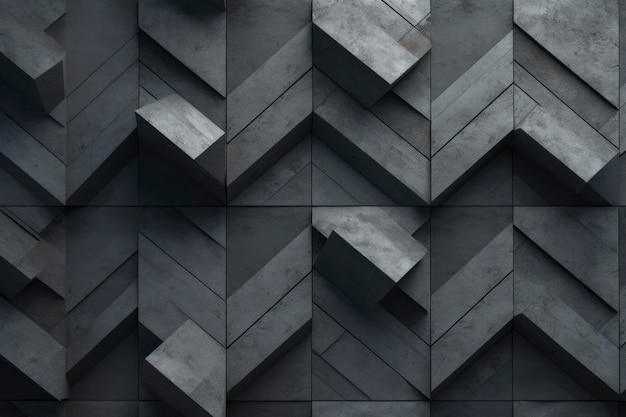 Escala gris futurista monocromática color concreto patrón geométrico abstracto fondo papel tapiz decoración textura