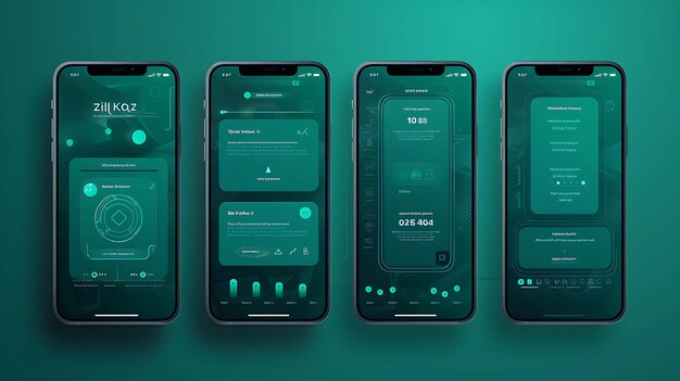 Escalabilidad de la criptomoneda Zilliqa Diseño móvil con Teal G Diseños de fondo de aplicaciones de ideas creativas