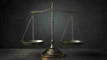 Foto escalas de direito vintage em conceito de mesa de madeira para a justiça