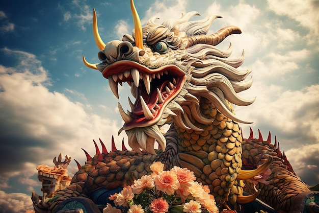 Escalas de esplendor Dragões chineses Presença majestosa