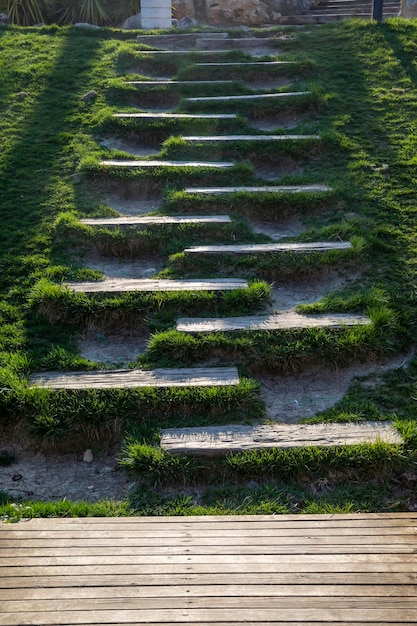 Escalera de madera vieja