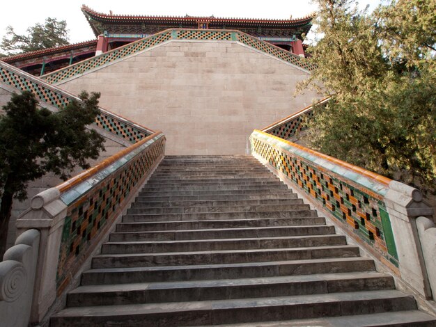 Escalera del Palacio de Verano en Beijing, China