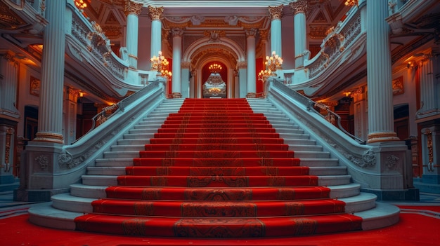 Una escalera que conduce a un gran teatro