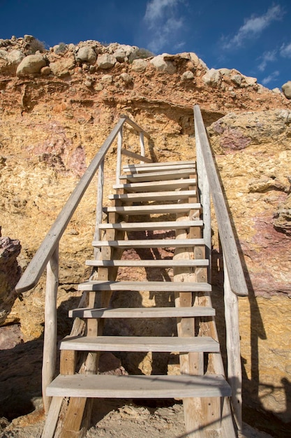 Foto escalera en salada cove ibiza españa