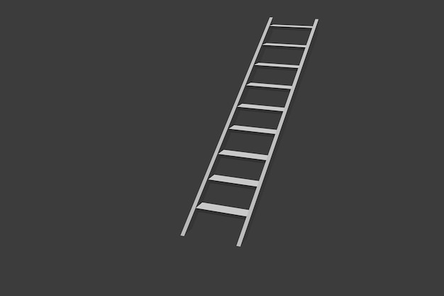 Escalera sobre un fondo oscuro