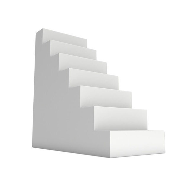 Escaleras en blanco modelo 3d