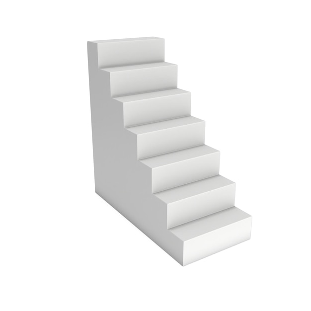 Escaleras en blanco modelo 3d