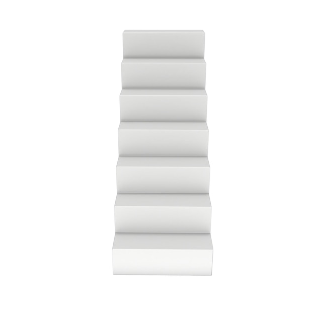 Escaleras en blanco modelo 3d