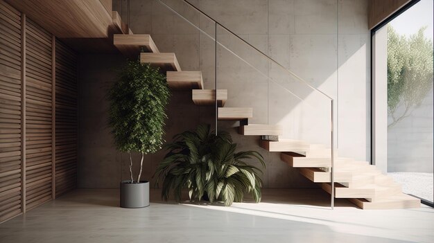 escaleras en una casa moderna