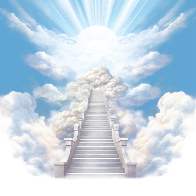 Foto escaleras hacia los cielos