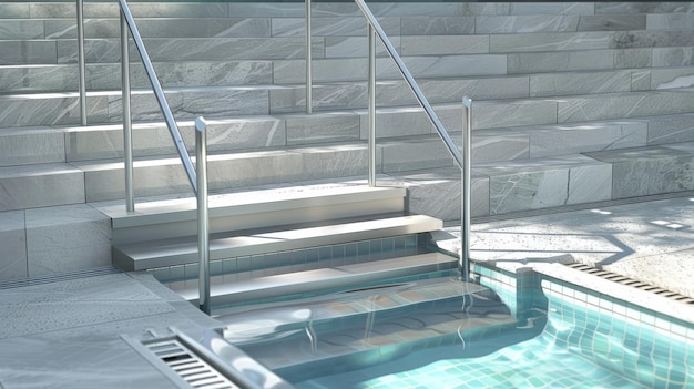 Escaleras para piscinas de acero inoxidable