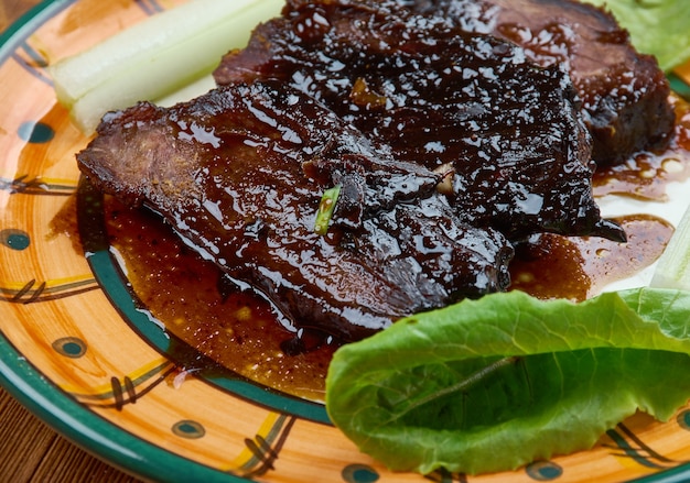 Escalopes de venado con vino tinto