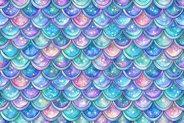 Escamas de sereia de fantasia padrão sem costura