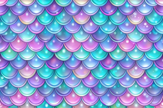 Escamas de sirena de fantasía con un patrón sin costuras