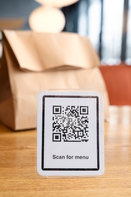 Escanee el código qr para el concepto de menú