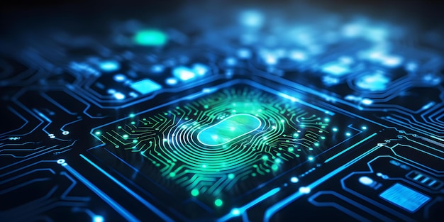Escaneo biométrico de huellas dactilares de vanguardia para la autenticación segura y la protección contra el cibercrimen Concepto de autenticación biométrica Escaneo de huellasdactilares Prevención del cibercrime