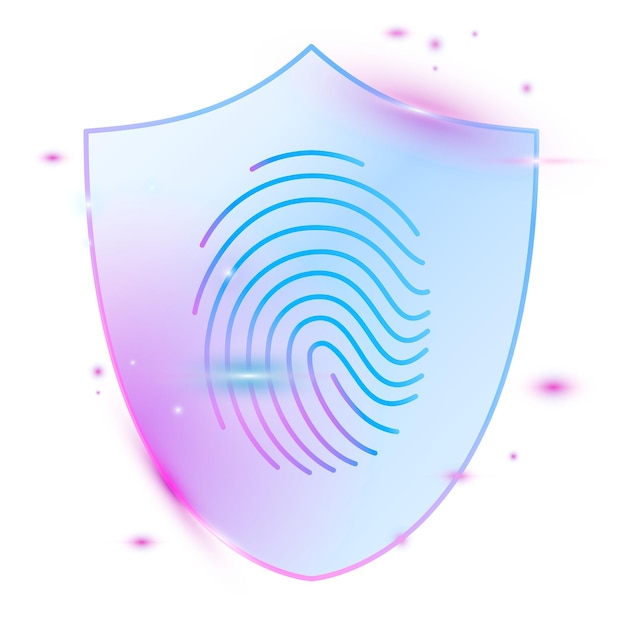 Escaneo biométrico de huellas digitales png tecnología de seguridad cibernética