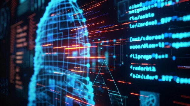 escaneo de huellas digitales humanas con texto de información de red