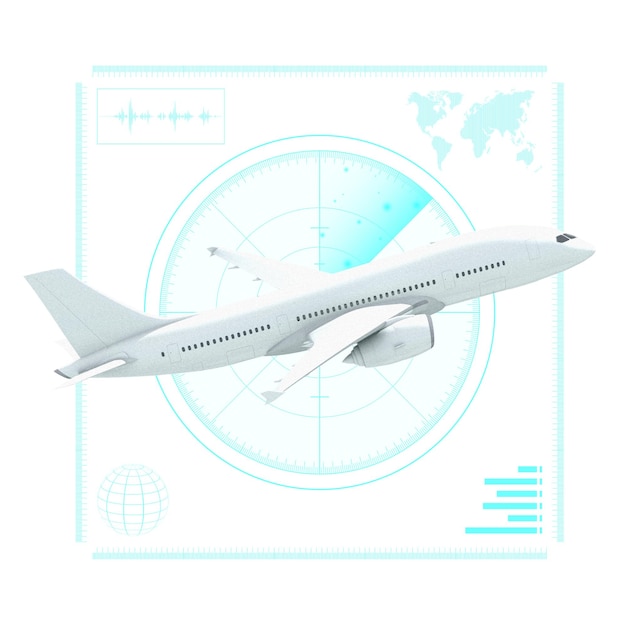 Escaneo por radar de aviones tecnología png remix fondo transparente