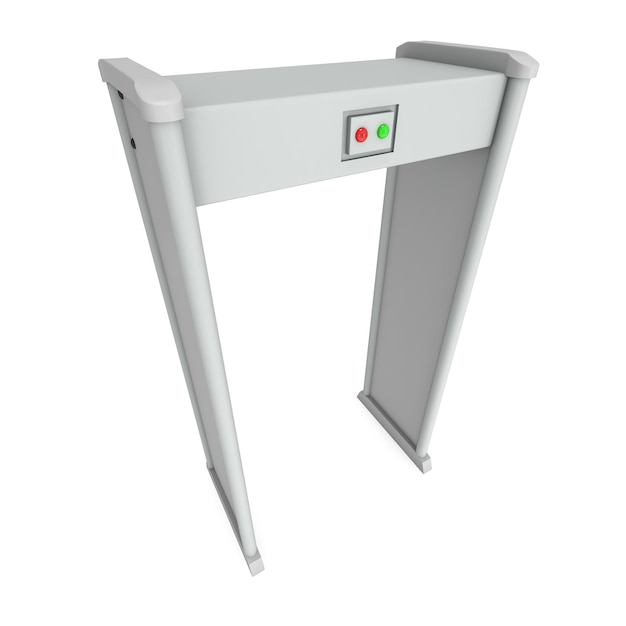 Escáner detector de metales 3D Render aislado en blanco