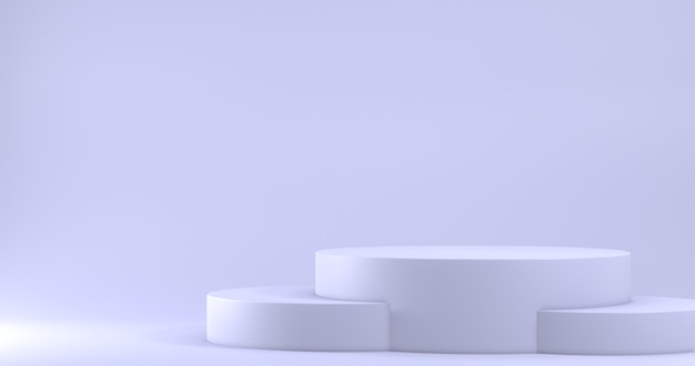 Escaparate minimalista con espacio vacío. Podio vacío para mostrar el producto. Representación 3D.