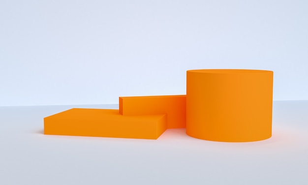 Foto escaparate de productos de plataforma de estilo minimalista abstack, 3d rendring