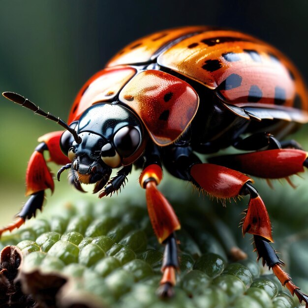 Foto escarabajo animal silvestre que vive en la naturaleza y forma parte del ecosistema